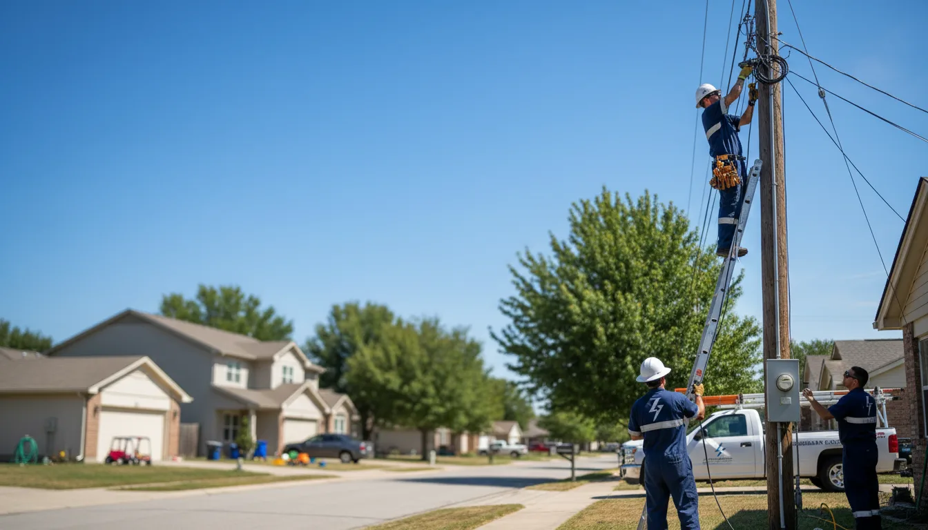 Residential electrician providing installation services in White Oak, TX